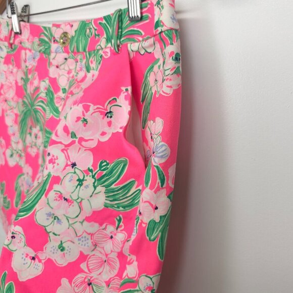 Lilly Pulitzer Gretchen High Rise Short Roxie Pink Worth A Look Size 4 - Picture 10 of 15
